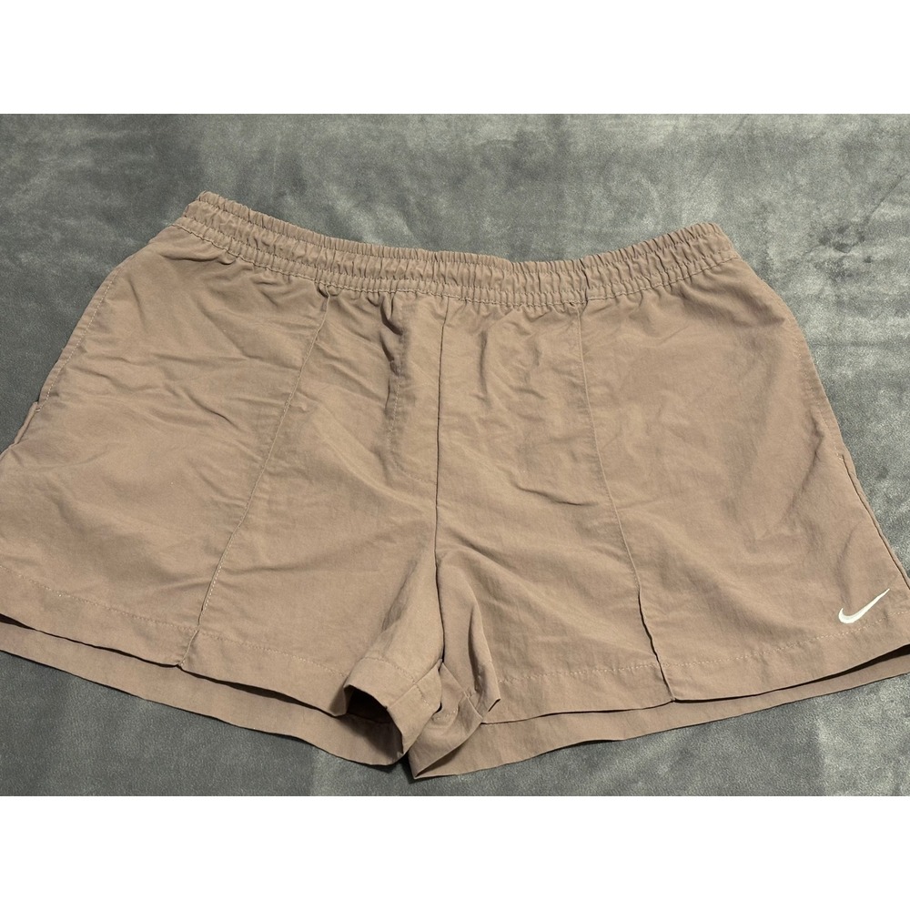 Nike Sportswear Essential Woven Shorts Taupe Brown Womens Large